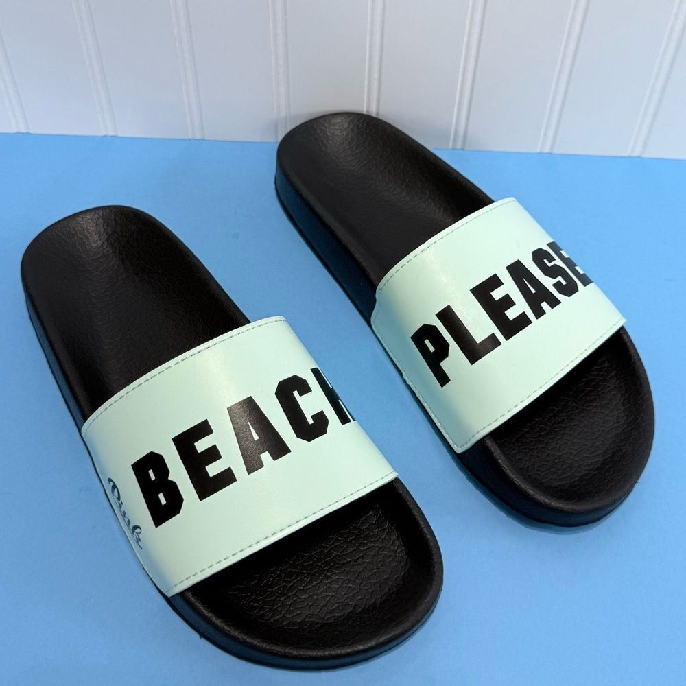 Beach Please Women’s Mint Slide Sandals Size M 7 - Picture 5 of 15